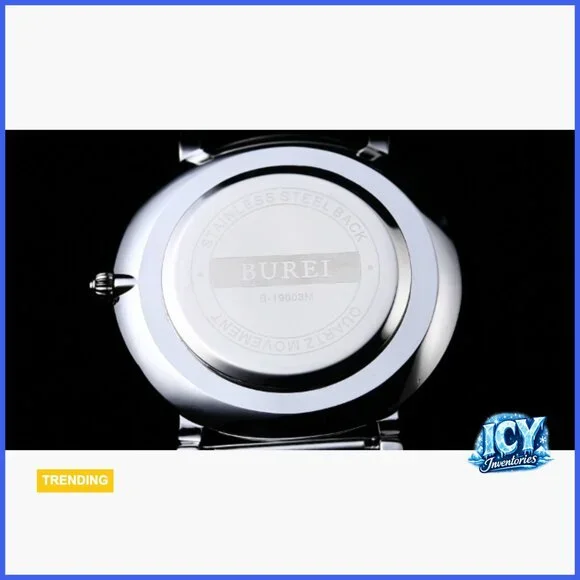 Minimalist Analog Quartz Watch with Stainless Steel Mesh Band